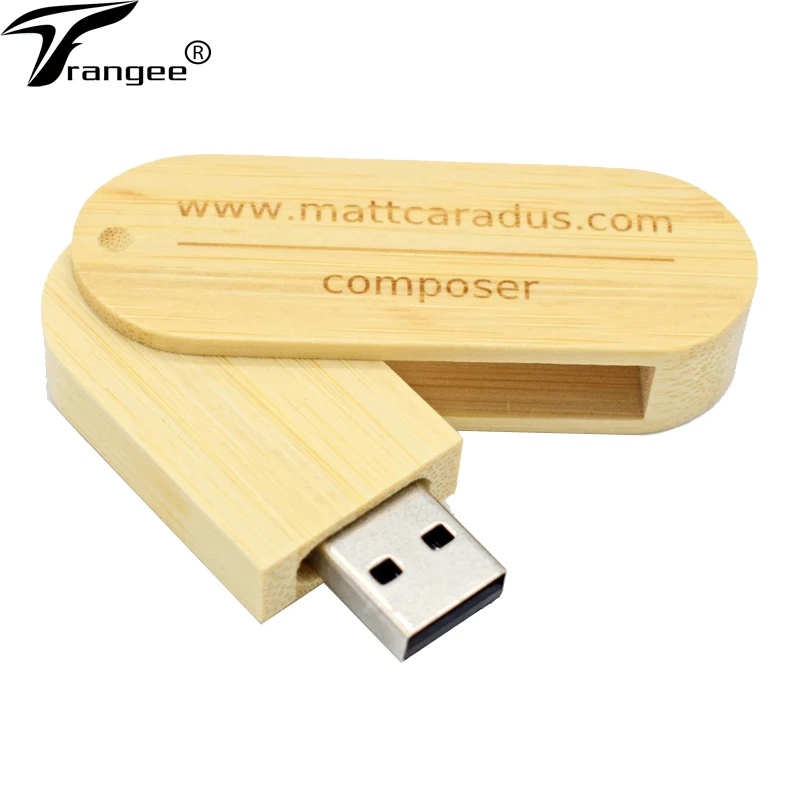 Поворотный бамбуковый usb флеш накопитель Подарочный 4 ГБ 8 16 32 64 128 карта памяти