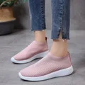 da moda respirável malha sapatos casuais plataforma