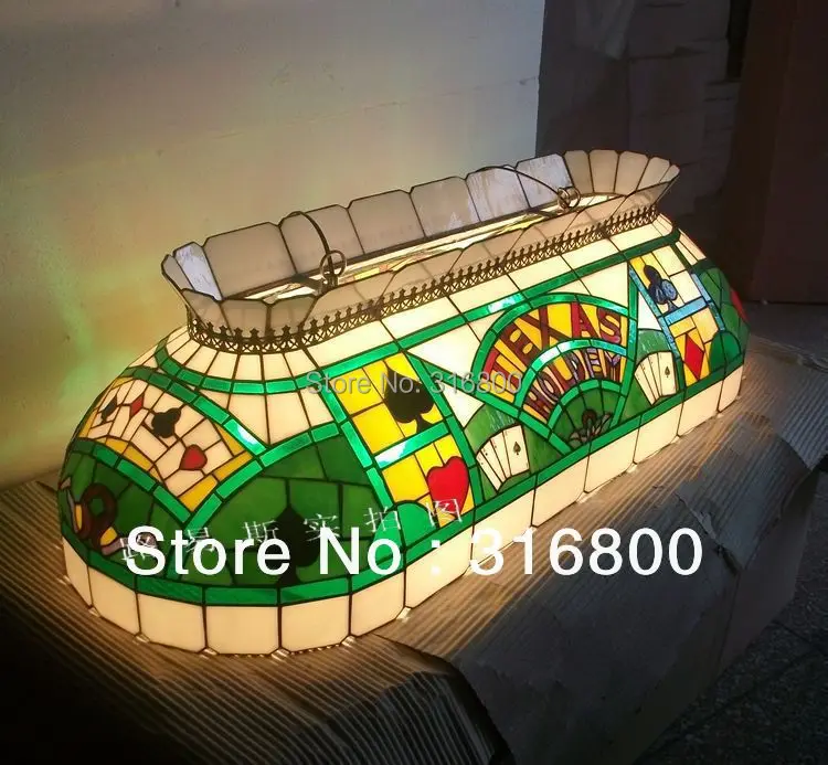 الراقية الأوروبية بوكر ممدود الزجاج الملون الثريا تيفاني مطعم مزينة مطعم طاولة بلياردو كازينو