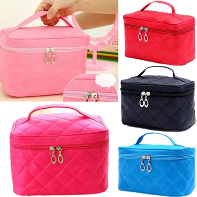 

Fashion Lady Organizer Bag Multi Functional Cosmetic Storage Bags Women makeup Bag Insert With Pockets Toiletry Pouch