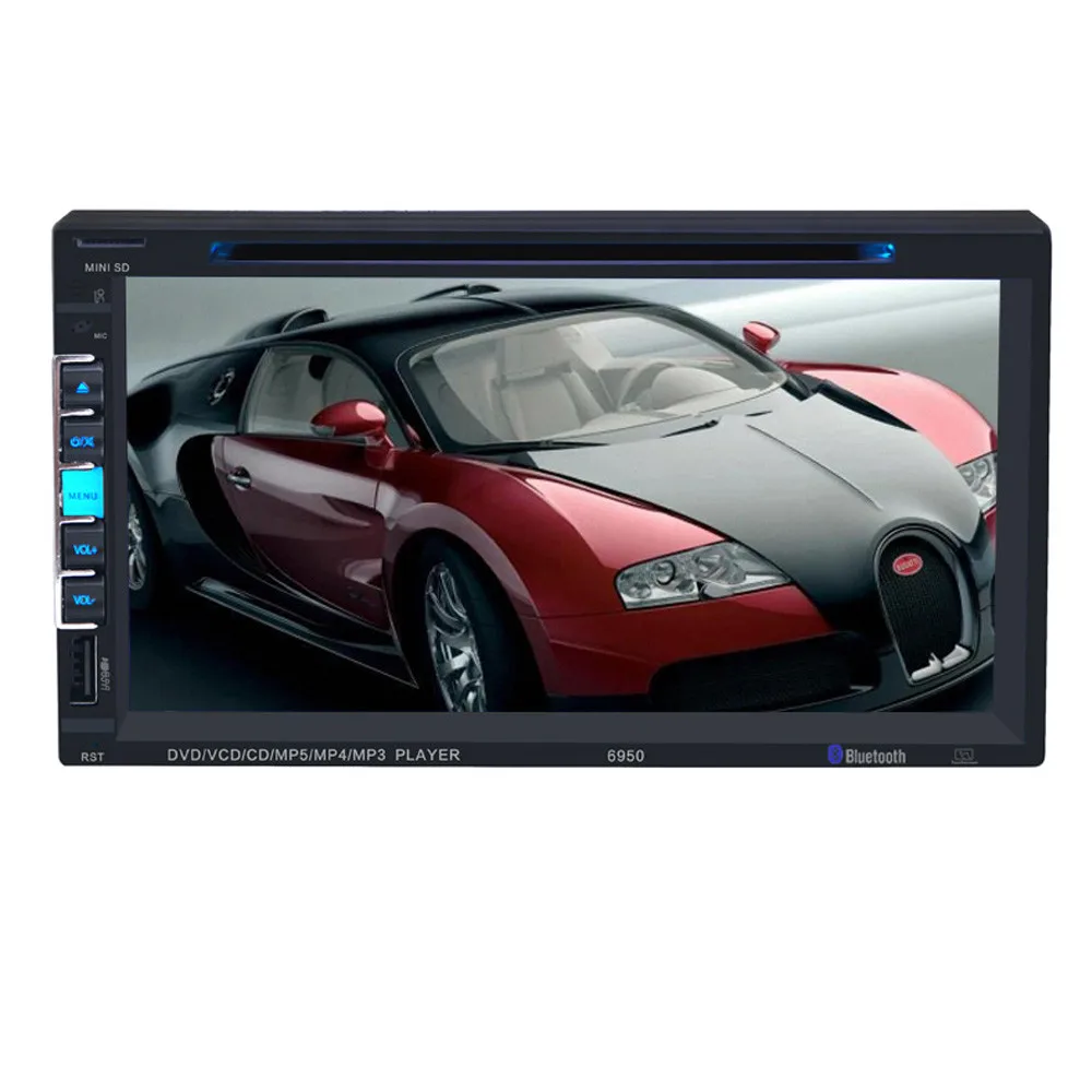 7 в Dash 2 Din HD автомобильный стерео dvd-плеер Bluetooth Сенсорный экран fm-радио USB SD TFT цветной дисплей панель Поддержка SD и USB