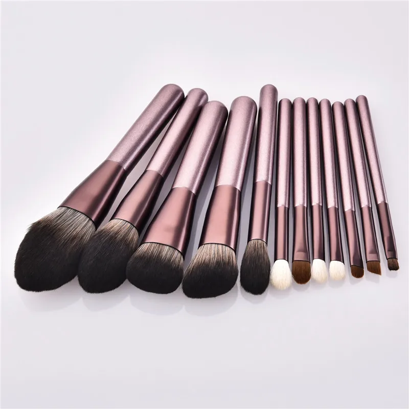 

12pcs/set Makeup brushes set champagne gold For Eyeshadow Foundation Blush Concealer Cosmetic Brush Set Pincel Maquiagem T12062