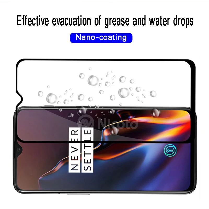 Nicotd для Oneplus 6T 5D Закаленное стекло пленка 1 + 6 One plus 5 Полное покрытие Защита экрана