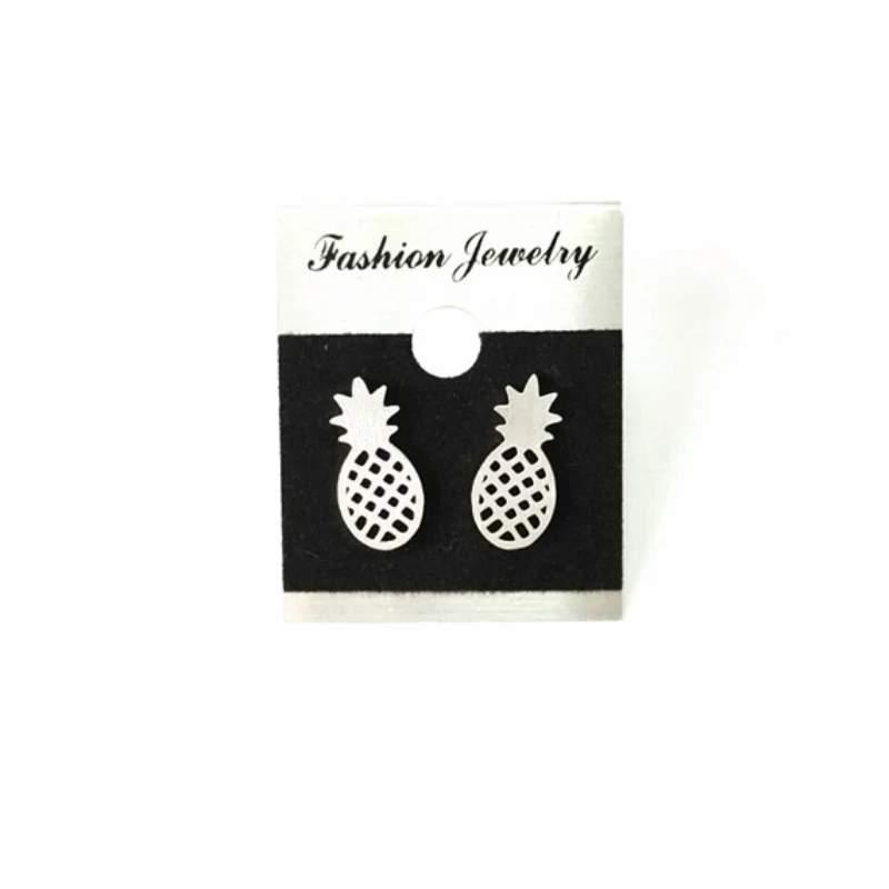 Женские серьги гвоздики в виде ананаса из нержавеющей стали|pineapple earrings|earrings studananas