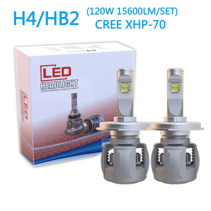 11,11 12v 120w 15600lm 6000k CR-EE XHP70 светодиодный фар автомобиля h7 h4 h13 5202 9005 9006 9012X70 H11 светодиодный фары для автомобиля