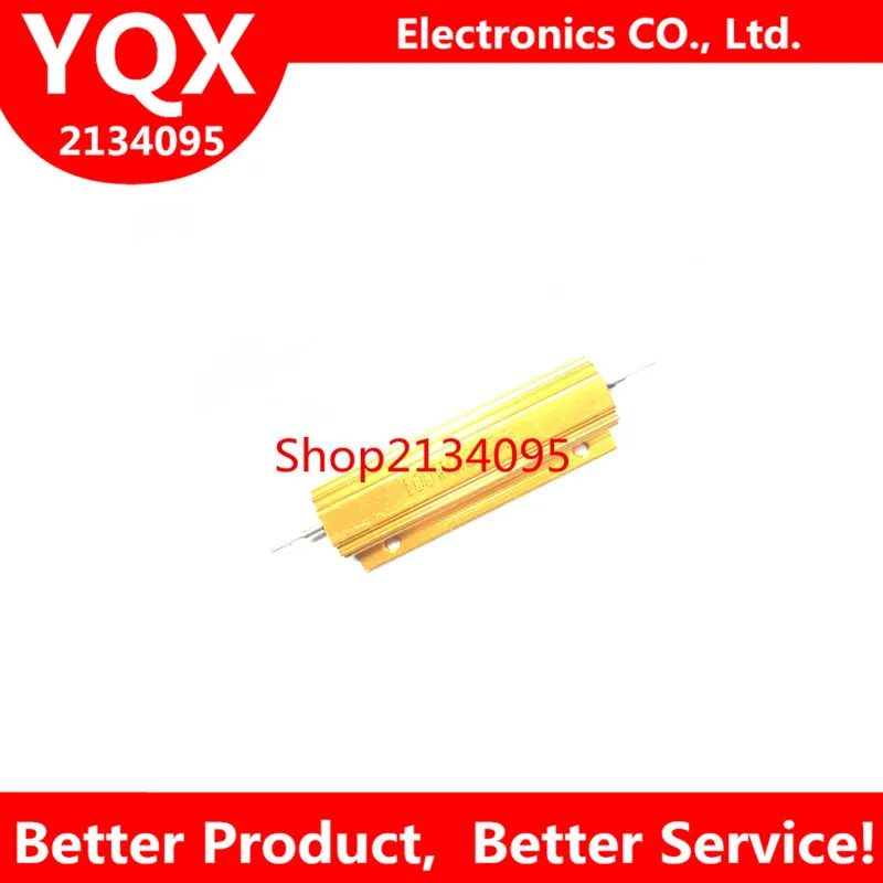 2 unids Gold aluminum shell RX24 100W 0.5R Omega 50.5 ohm metal with high power resistance 5% | Электроника