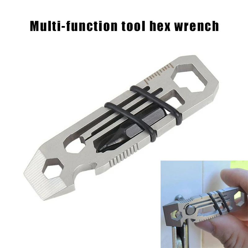 

Ratcheting Keychain Tool Screwdriver Opener Wrench Tiny Ratchet Multi-Tool Pocket EDC Tool MJJ88