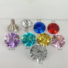30mm Diamond Crystal Cabinet Dresser Drawer Wardrobe 7 colors Door Knobs Handles Sparkly New