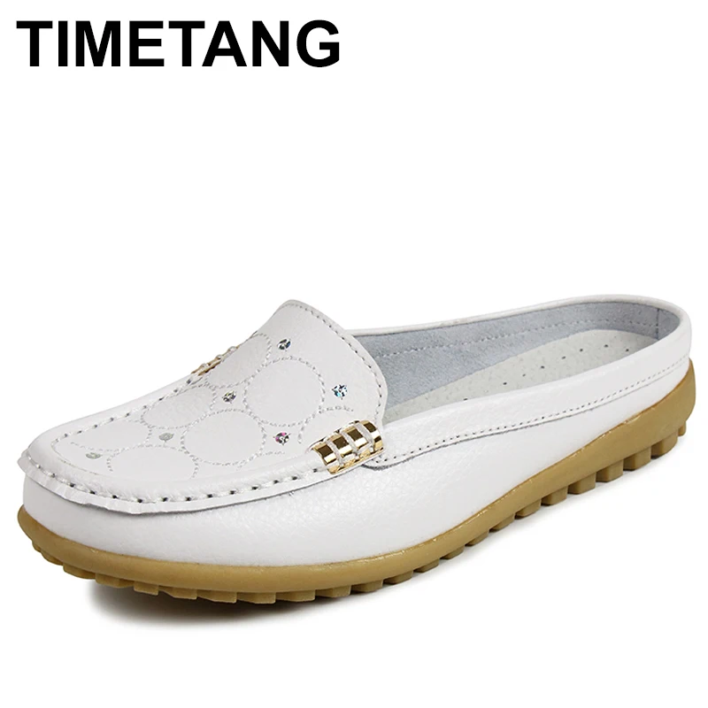 preço HORÁRIO Chinelos Para As Mulheres Sandálias de Verão Meia Chinelos Flip Flops sandálias tamancos Sapatos de Couro Genuíno Mulher Plus Size C190