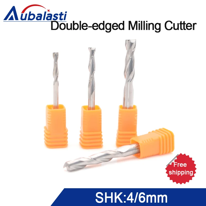 1pcs 4mm Solid Carbide Double edged Helical Milling Cutter CNC End Mill ...