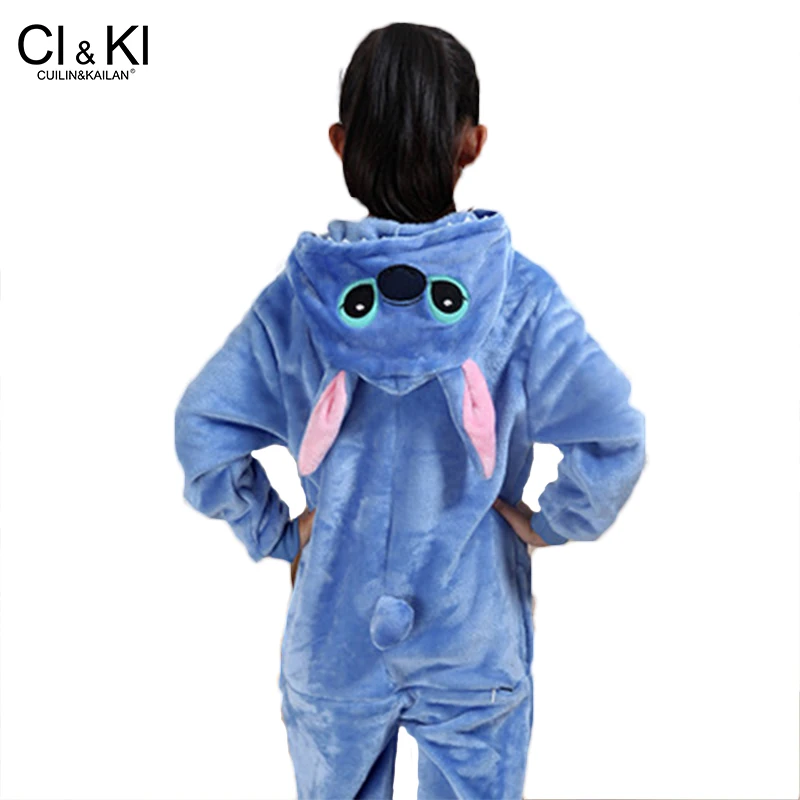 CuilinKailan/Детские пижамы со звездами, зимняя Пижама с героями мультфильмов, цельная одежда для сна, пижама из кораллового флиса, теплая Пижама de Inverno