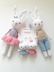 Вязаные Игрушки Кукла-амигуруми кролик семейная модель номер XH0412035