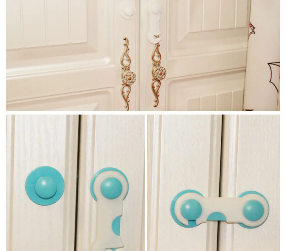 5pcs/lot Multi-function Child Baby Safety Lock Cupboard Cabinet Door Drawer Safety Locks Children Security Protector Baby Care