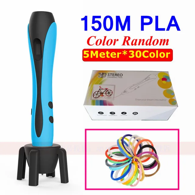 Special Price Child New Year Gift Top Quality 3D Pen Optional 1.75MM PLA Filament Combo 3D Printer Pen With Pen Holder Kid Drawing Tool Pen 3D