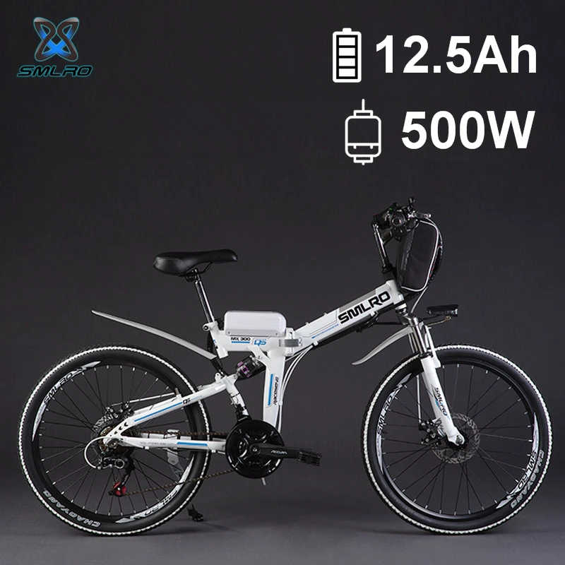 2" 48 V 350 W/500 W 8A/12.5A литий Батарея складной электрический велосипед, горный велосипед, электрический велосипед, MTB Байк, способный преодолевать Броды(сумка Тип - Цвет: 12.5A 500W WHITE I