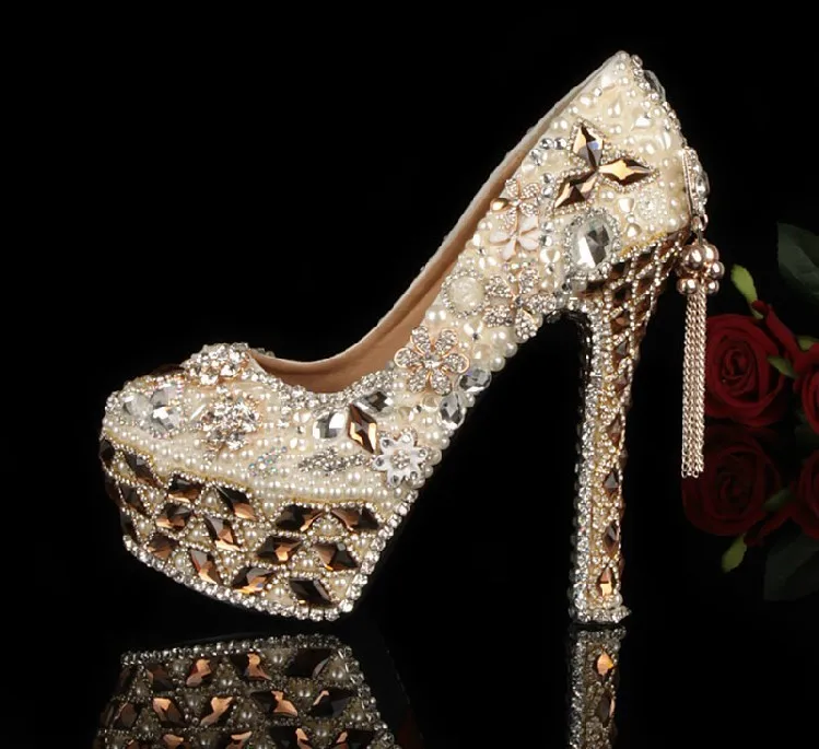 Роскошные свадебные модельные туфли на высоком каблуке со стразами и кристаллами; женская обувь для вечеринки и выпускного; модельные туфли для невесты