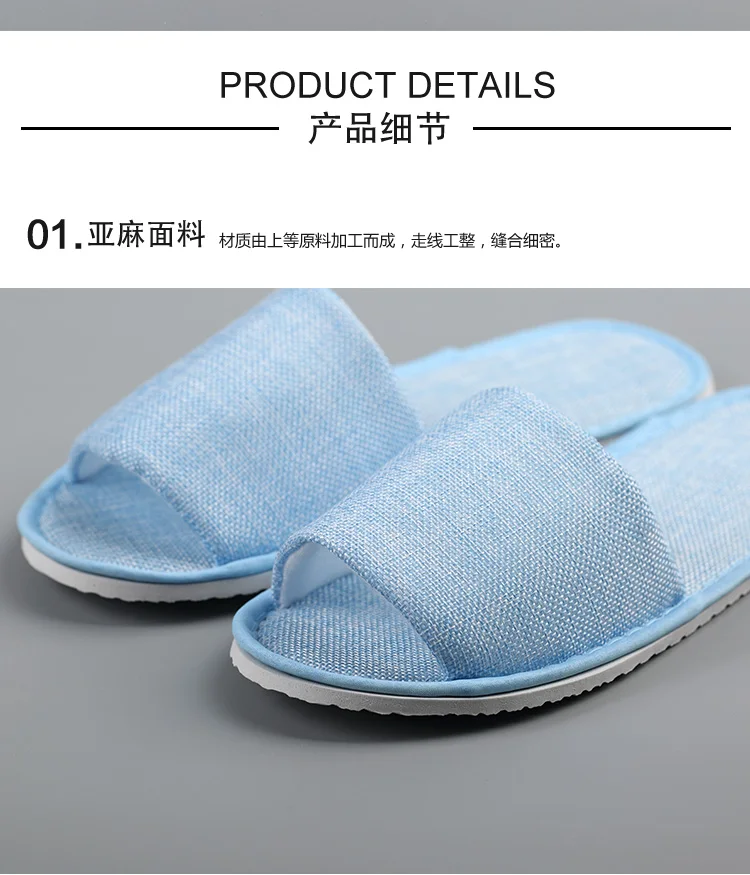 10 pairs Disposable Slippers Hotel Beauty Salon Room open toe Slippers Washable Non-slip Comfortable Couple men Travel Slippers