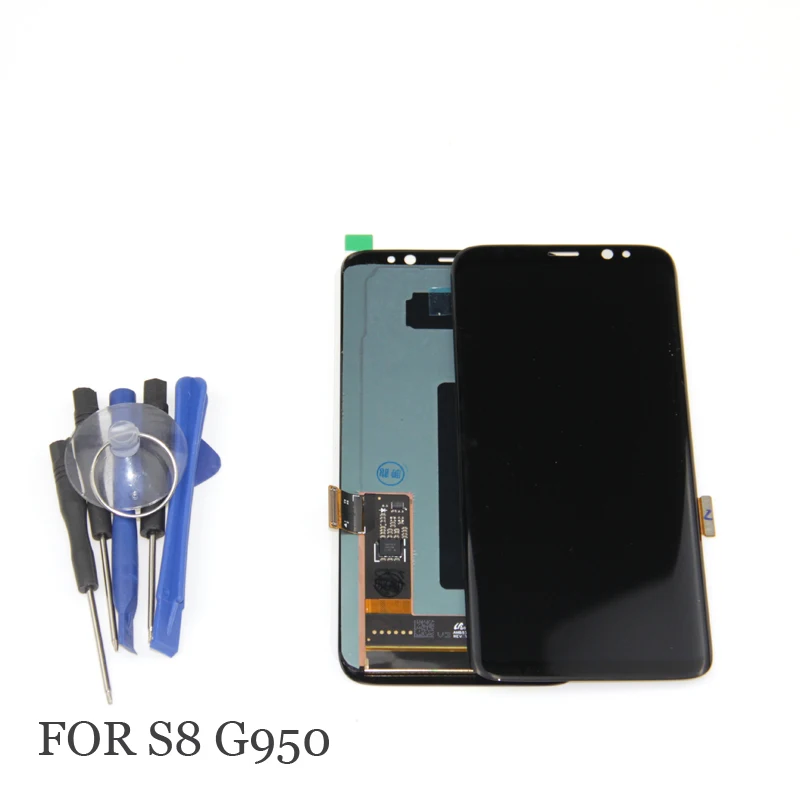 S8 LCD with frame for SAMSUNG Galaxy S8 G950 G950F Display S8 Plus G955 G955F Touch Screen Digitizer+tape