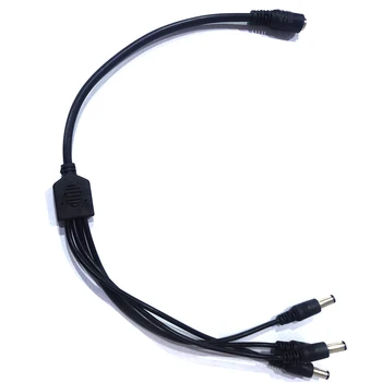 

DC Power Switch Extension Splitter Male to Female 5.5mm x 2.1mm 4 in 1 connector for led strip power supply