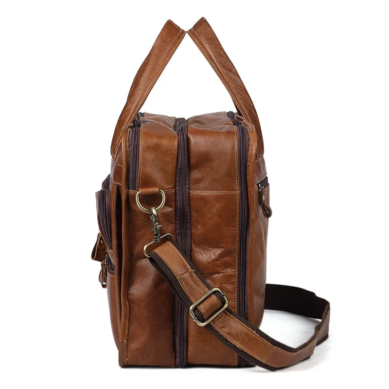 Nesitu высокое качество Винтаж коричневый Кофе из натуральной кожи Для мужчин Курьерские сумки A4 Для мужчин портфель Портфели мужской сумка M9913