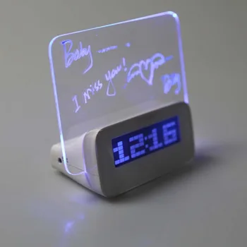 

2018 Luminova LED Digital Clock led Luminous Message Board Alarm Clock With Calendar, Desktop Clocks for home wholesale