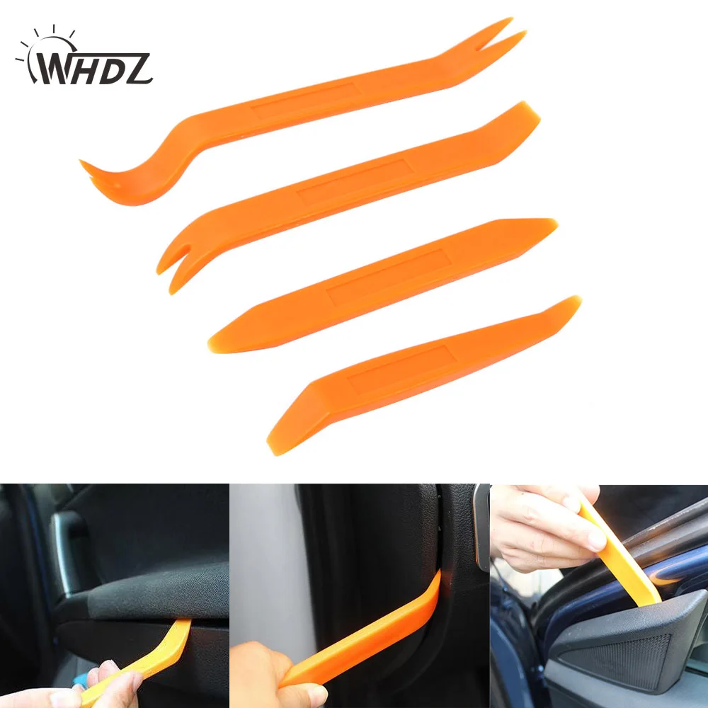 WHDZ 4pcs/set Car Panel Removal Tools Automobile Radio Panel Door Clip Trim Dash for Removal Installer Pry Repair Tool