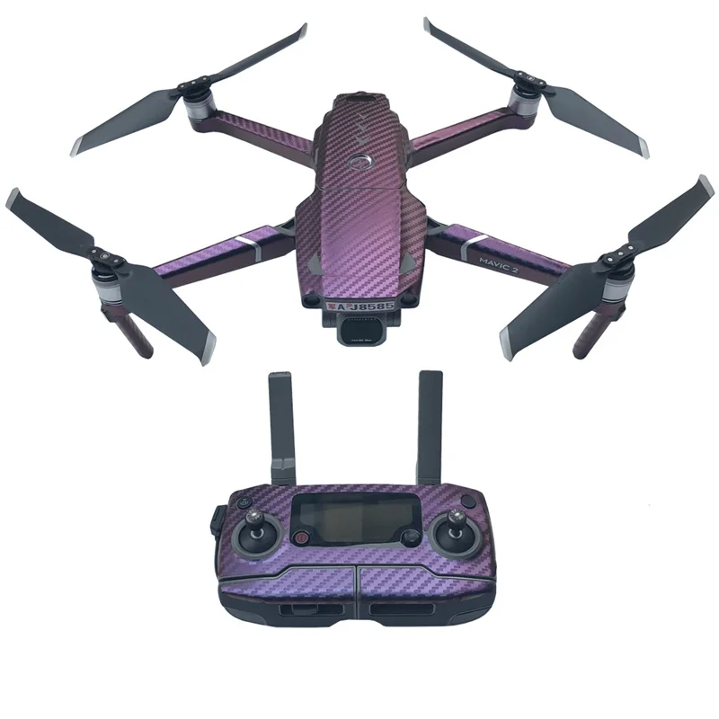 Наклейка из углеродного волокна для DJI Mavic 2 Pro/Zoom Body SKin+ Arm+ battery+ пульт дистанционного управления полный набор наклеек s Аксессуары - Цвет: Темно-синий