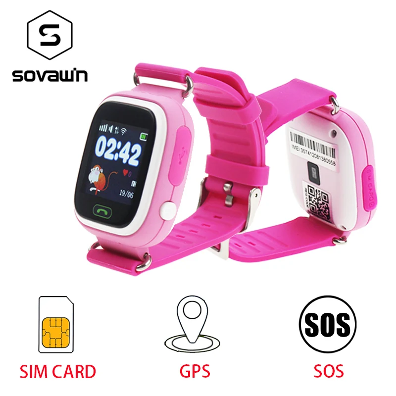 Smart Uhr Kinder Baby GPS SOS Q90 Kinder Lage Tracker Kind Wifi Russische Smart Uhr Kinder Sim Kart