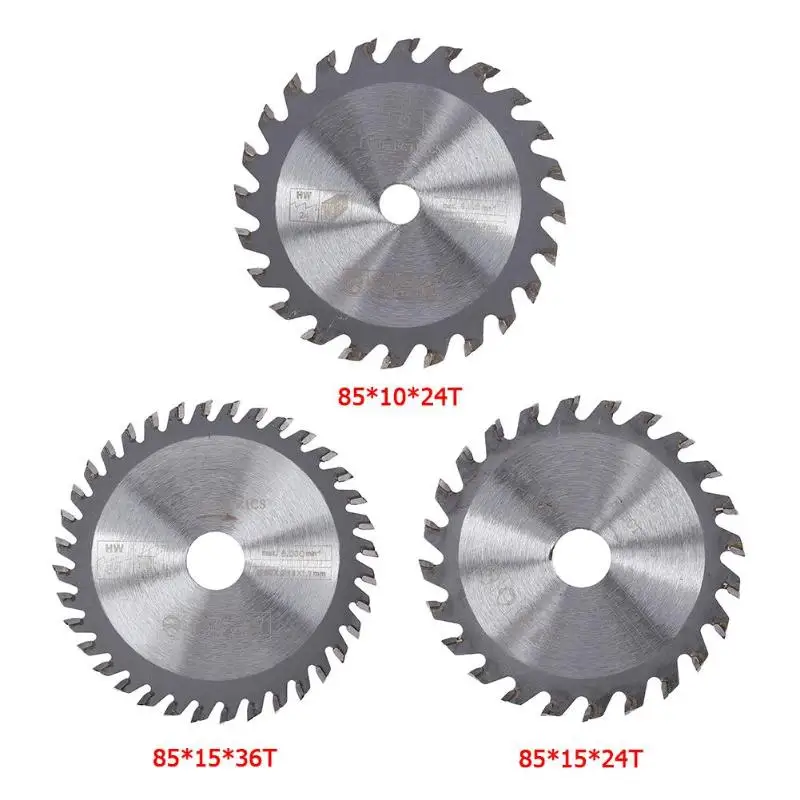 85 мм 24/36T пильный диск твердосплавный круглый колесные диски для деревообрабатывающее обрезающее Электрический фурнитура для инструмента