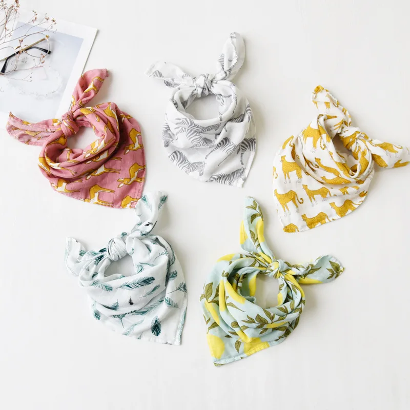 Cotton Bandana Bibs Baby Babador Feeding Smock Infant Burp Cloths Cartoon Saliva Towel Baby Eating Accessory Soft Baby Stuff