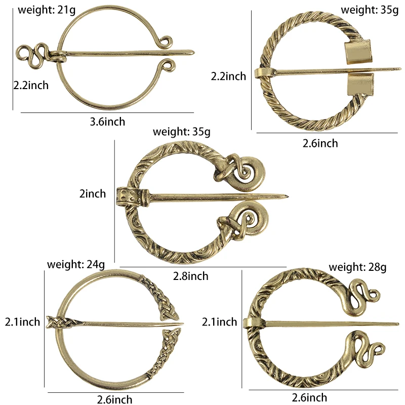 QIHE-joyer-a-Viking-broche-colecci-n-giros-anudada-peron-capa-Pin-Penannular-capa-Pin-chal