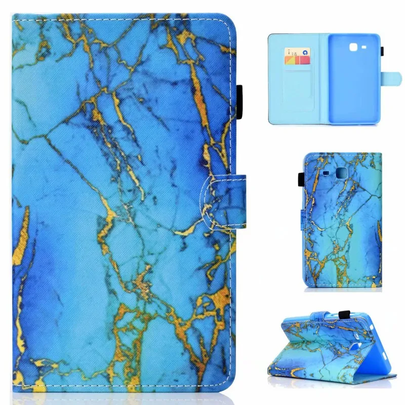 

PU Leather Case For Samsung Galaxy Tab 7.0 2016 SM-T280 T280 Cover Fundas Tablet Fashion Painted Skin Flip Stand Shell
