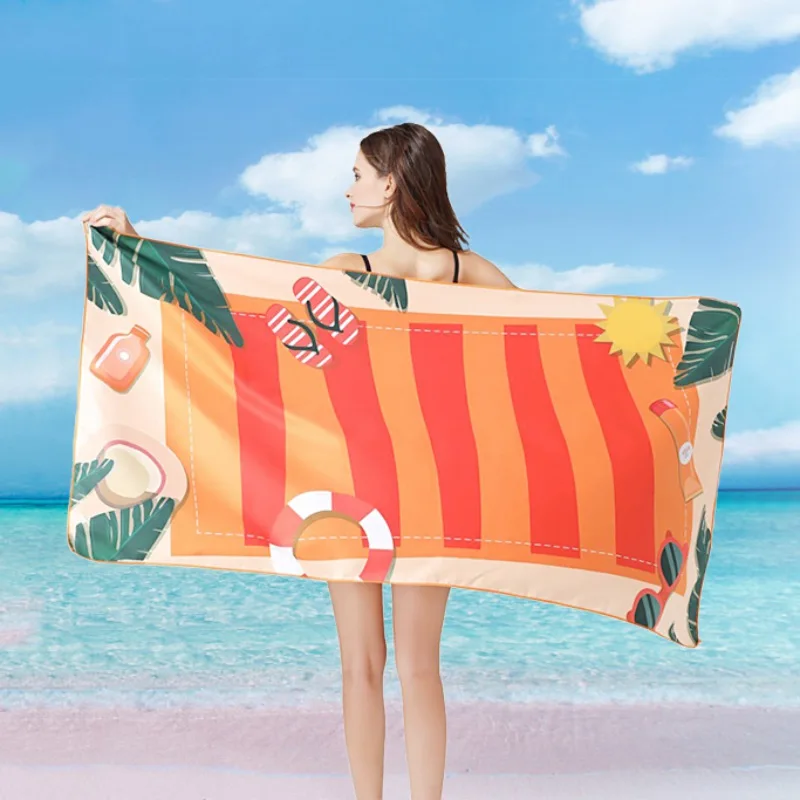 Ткань из микрофибры 160*80 см Quick сухое пляжное купальное полотенце с принтом Оригинальное пляжное полотенце без песка s для летнего плавания на открытом воздухе