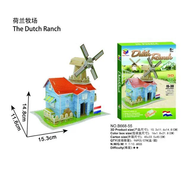 DIY 3d головоломка бумажная объемная модель собранная головоломка Обучающие Развивающие игры игрушки для детей головоломки детские игрушки - Цвет: 30
