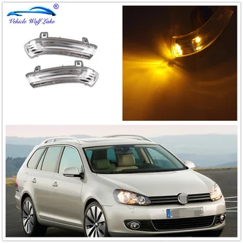 

2pcs LED Mirror Light For VW Golf 6 A6 MK6 Plus 2009 2010 2011 2012 2013 2014 Door Side LED Mirror Turn Signal Indicator Lights