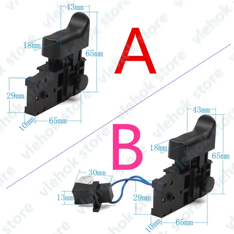 Переключатель с светодиодный 650588-6 замена для MAKITA DS4010 HR2470T HR2470CAP HR2470A HR2470 HR2460 HR2230