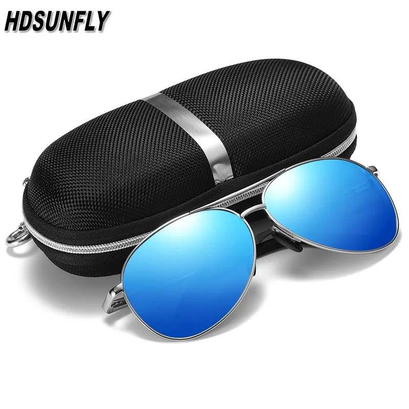 HDSUNFLY Pilot HD поляризованные солнцезащитные очки мужские авиационные синие зеркальные Спортивные очки мужские солнцезащитные очки Polaroid для мужчин бренд Новинка