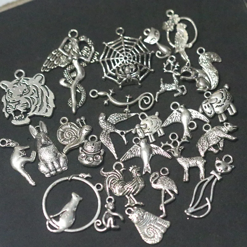 

Mixed Animal tiger kangaroo rabbit flamingo Pendant Charms For Jewelry Making DIY Handmade Fashion Jewelry Accessories Vintage