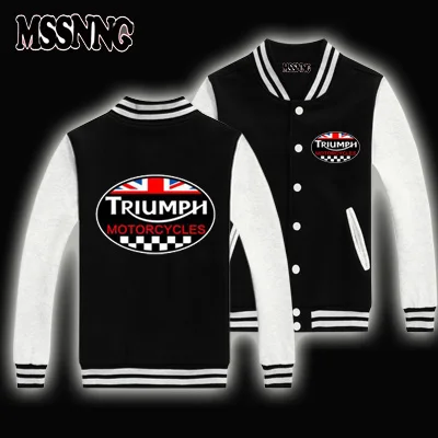 Bapup новые модные зимние Великобритании Триумф Мотоциклетная Куртка Varsity Бейсбол