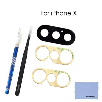 

OEM Rear Camera Glass Lens Cover Replacement for iPhone X Original with Tool Kit and Ahesive Preinstalled