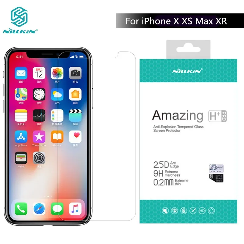 

Защитное стекло NILLKIN для iPhone XS Max, XR, X, 13 Mini, 13, 12, 11 Pro Max, 9h/ч + Pro, закаленное
