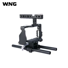 Video Cage Rig Kit Film Making System with 15mm Rod for Sony A6000 A6300 A6500