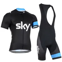 2016 sky team cycling jersey set ropa ciclismo Bicicleta clothing quick dry sport shirt+bib/shorts suits with gel pad bike wear