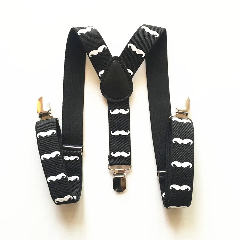 

2017 Hot Print Black and white Bear Pattern Children's Kids Boys Suspenders Braces Elastic Adjustable Straps Party ETBD010