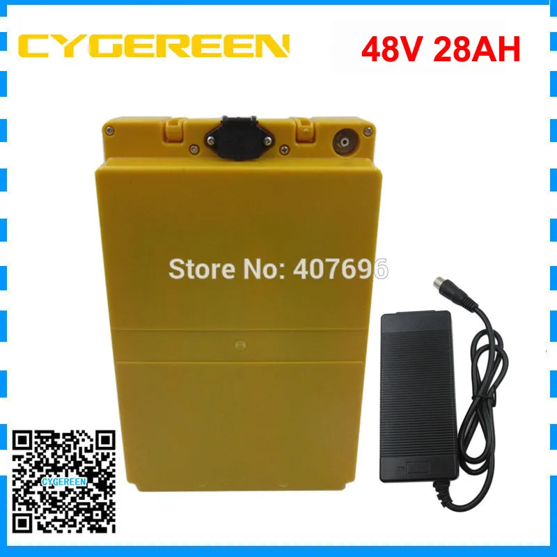 Clearance 1000W 48V 28AH electric bike battery 48Volt Li-ion scooter batteries use 3500mah 35E cell with 30A BMS 2A Charger 0