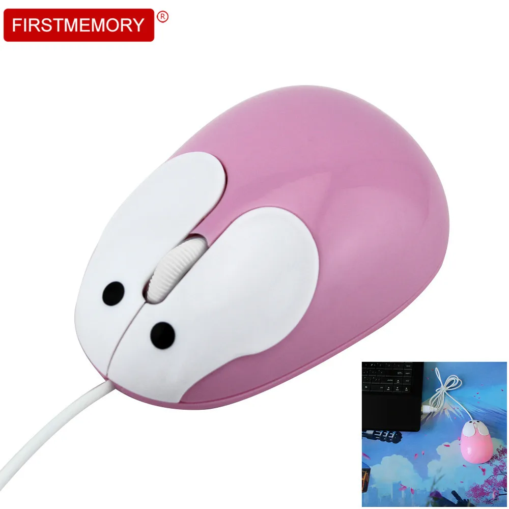 USB Проводная мышь 1200 dpi оптическая компьютерная игровая мини-мышь с милыми животными для ПК ноутбук, настольный компьютер игра детский подарок