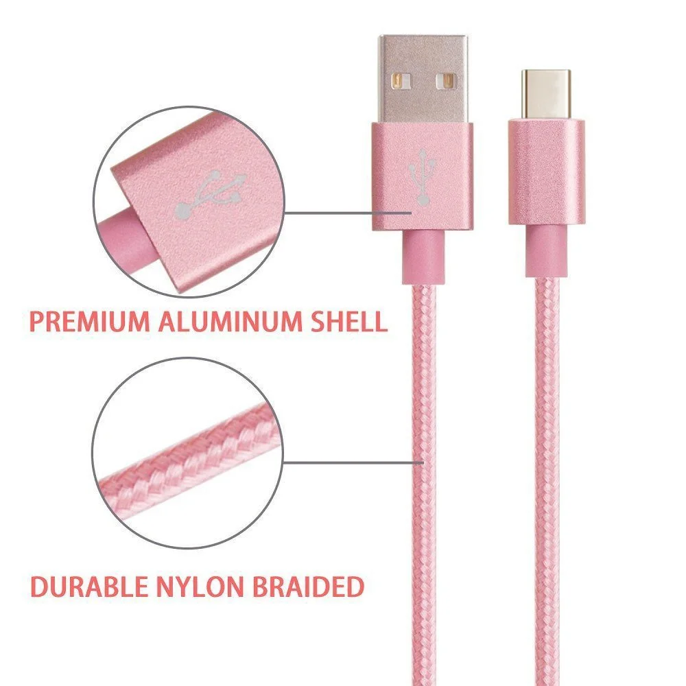 Usb type C плетеный нейлоновый кабель type-C для быстрой зарядки и синхронизации данных для samsung S8 S9 Xiaomi 5/5S huawei P10 P20 USB-C зарядное устройство