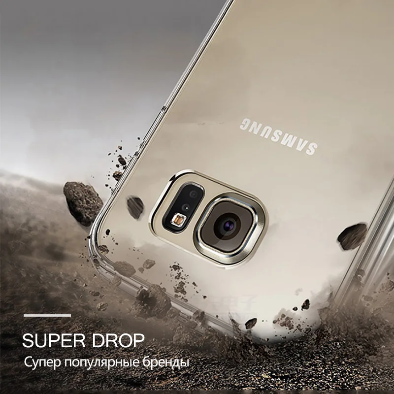 Transparent Case for Samsung Galaxy S6 S7 edge phone case phone protector cover