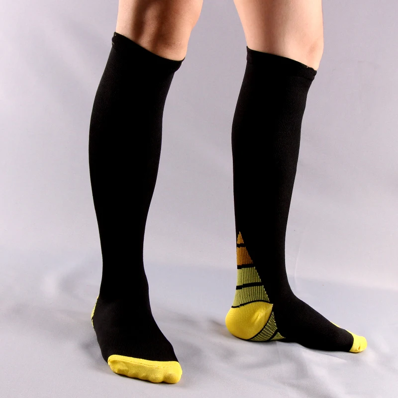 6 пара/лот мужские и wo мужские Компрессионные носки градиентное давление циркуляция анти-фатигу колено высокие ортопедические поддерживающие чулки
