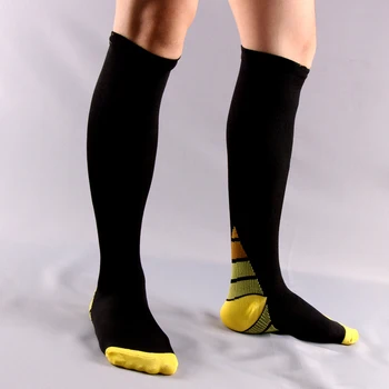 

6pair/lot Men and women Compression Socks gradient Pressure Circulation Anti-Fatigu Knee High Orthopedic Support Stocking